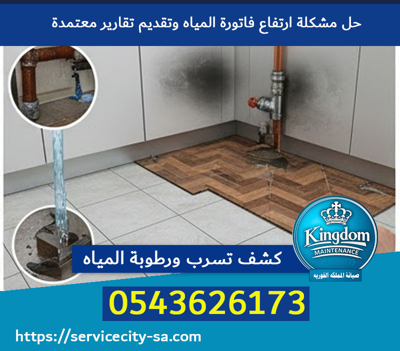 كشف تسربات المياه وحل ارتفاع فواتير بجدة